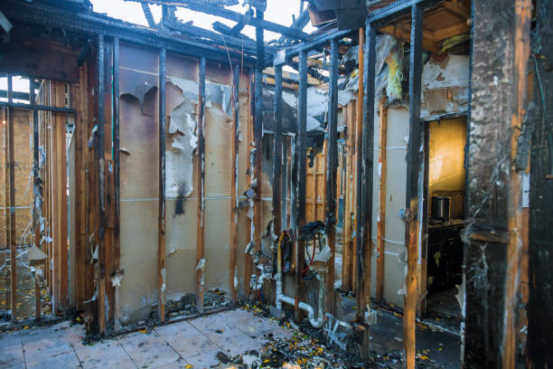 Professional Fire Damage Removal technician working in Penhook, VA